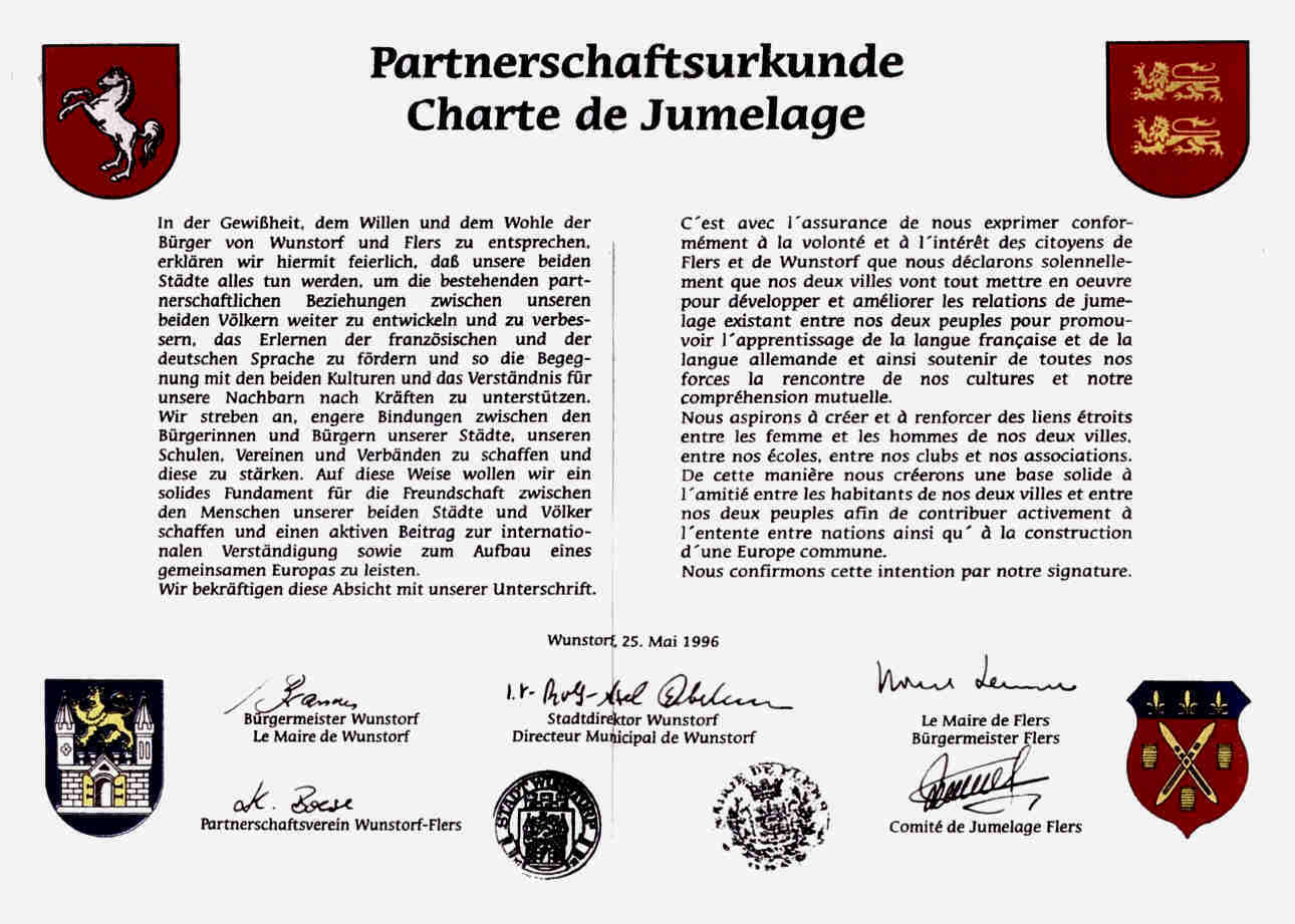 Partnerschaftsurkunde